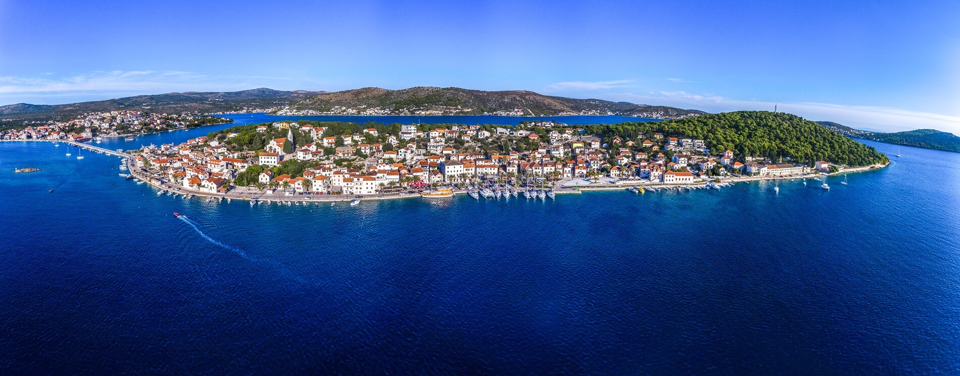 Rogoznica Kroatien Blick vom Meer