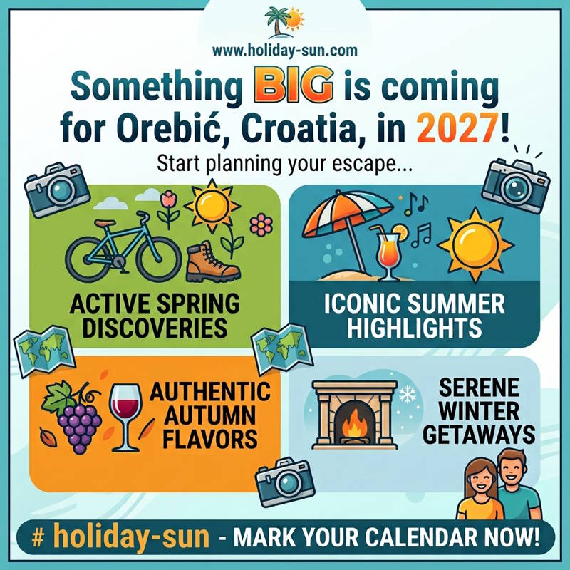 Orebić Vacation Deals & Special Offers Calendar 2027